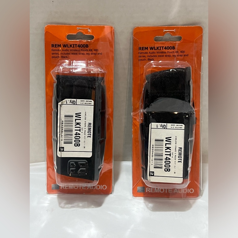 Set Of 2 : REM WLKIT 400B Remote Audio- Wireless Straps & Pouch Kit